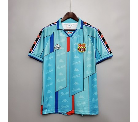 Barcelona 96/97 Away Lake Blue Soccer Jersey